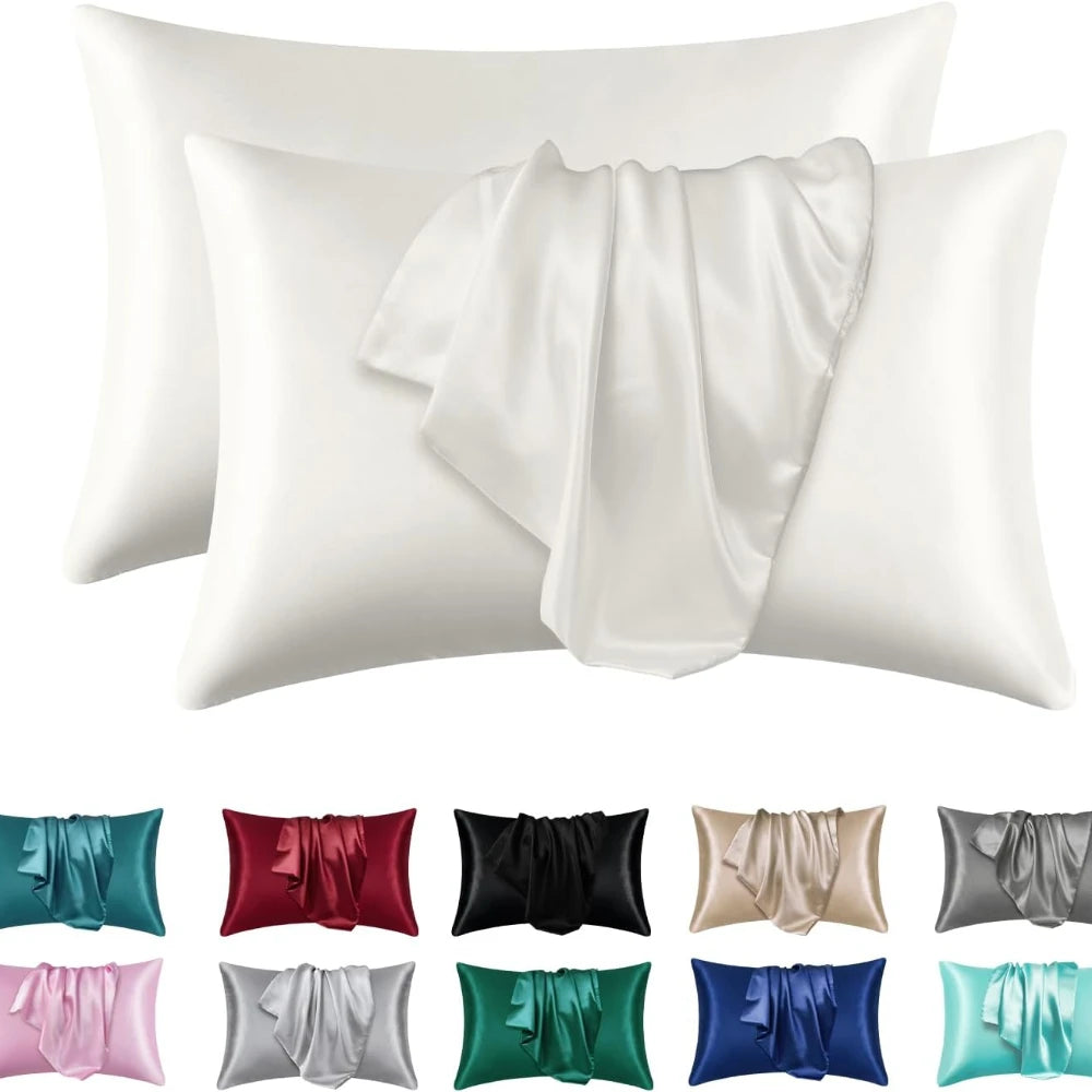100% Silk Pillowcase Pillow Cover Silky Satin Hair Beauty Pillowcase Comfortable Pillow Case Home Decor Pillow Covers.