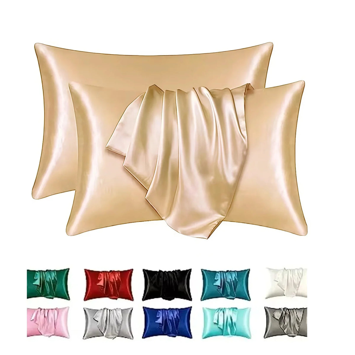 100% Silk Pillowcase Pillow Cover Silky Satin Hair Beauty Pillowcase Comfortable Pillow Case Home Decor Pillow Covers.