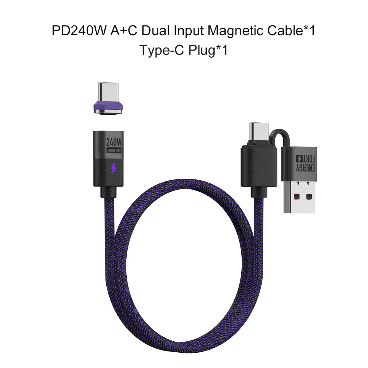 240W Magnetic Charging Cable PD3.1 5A Fast Charging USB C Cable Magnetic Phone Charger Cord for iPhone 17 Pro Max Samsung Xiaomi