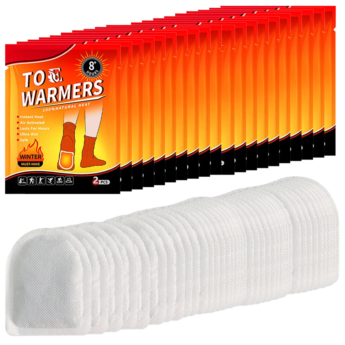 Heat Packs Hand Warmers Self-heating Foot Warmer Patch for Hiking Skiing Camping & Cold Activities