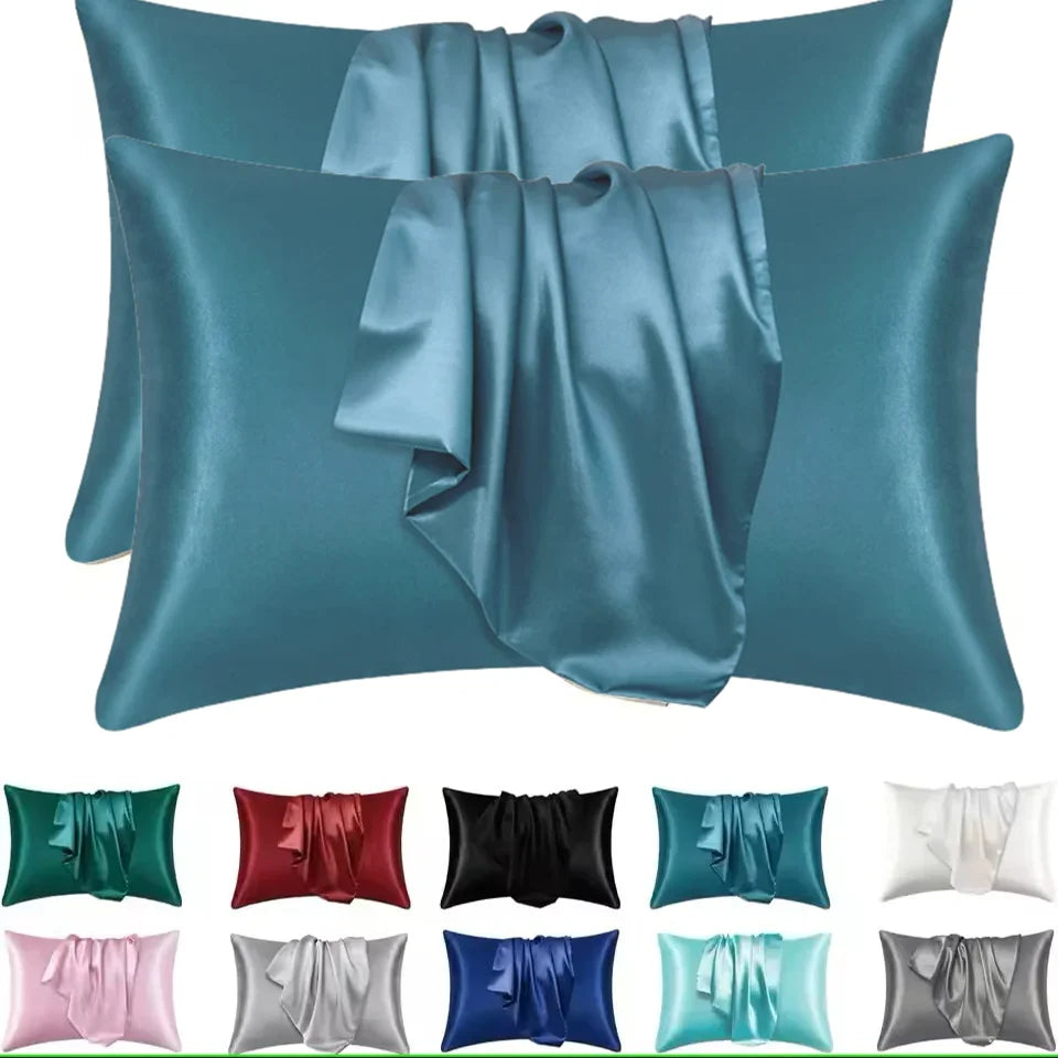 100% Silk Pillowcase Pillow Cover Silky Satin Hair Beauty Pillowcase Comfortable Pillow Case Home Decor Pillow Covers.