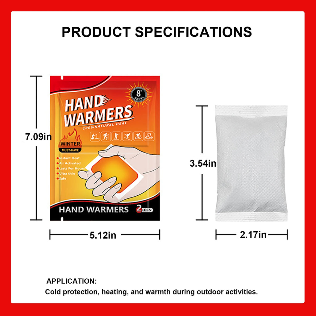Heat Packs Hand Warmers Self-heating Foot Warmer Patch for Hiking Skiing Camping & Cold Activities