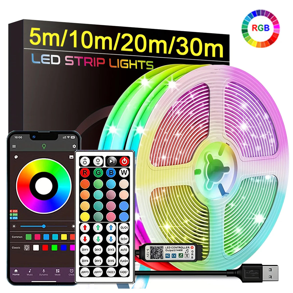 Room Led Strip Lights 5m 10m 20m 30m Led Room Light with APP Control Flexible Ribbon Luces Led Tape for Room Bedroom Decoration Make the beauty of your room