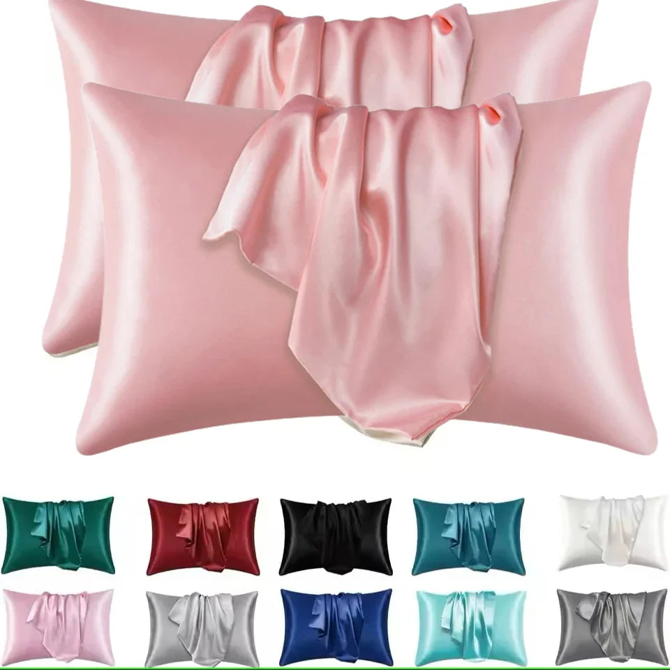 100% Silk Pillowcase Pillow Cover Silky Satin Hair Beauty Pillowcase Comfortable Pillow Case Home Decor Pillow Covers.