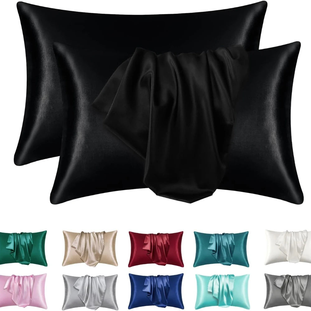 100% Silk Pillowcase Pillow Cover Silky Satin Hair Beauty Pillowcase Comfortable Pillow Case Home Decor Pillow Covers.