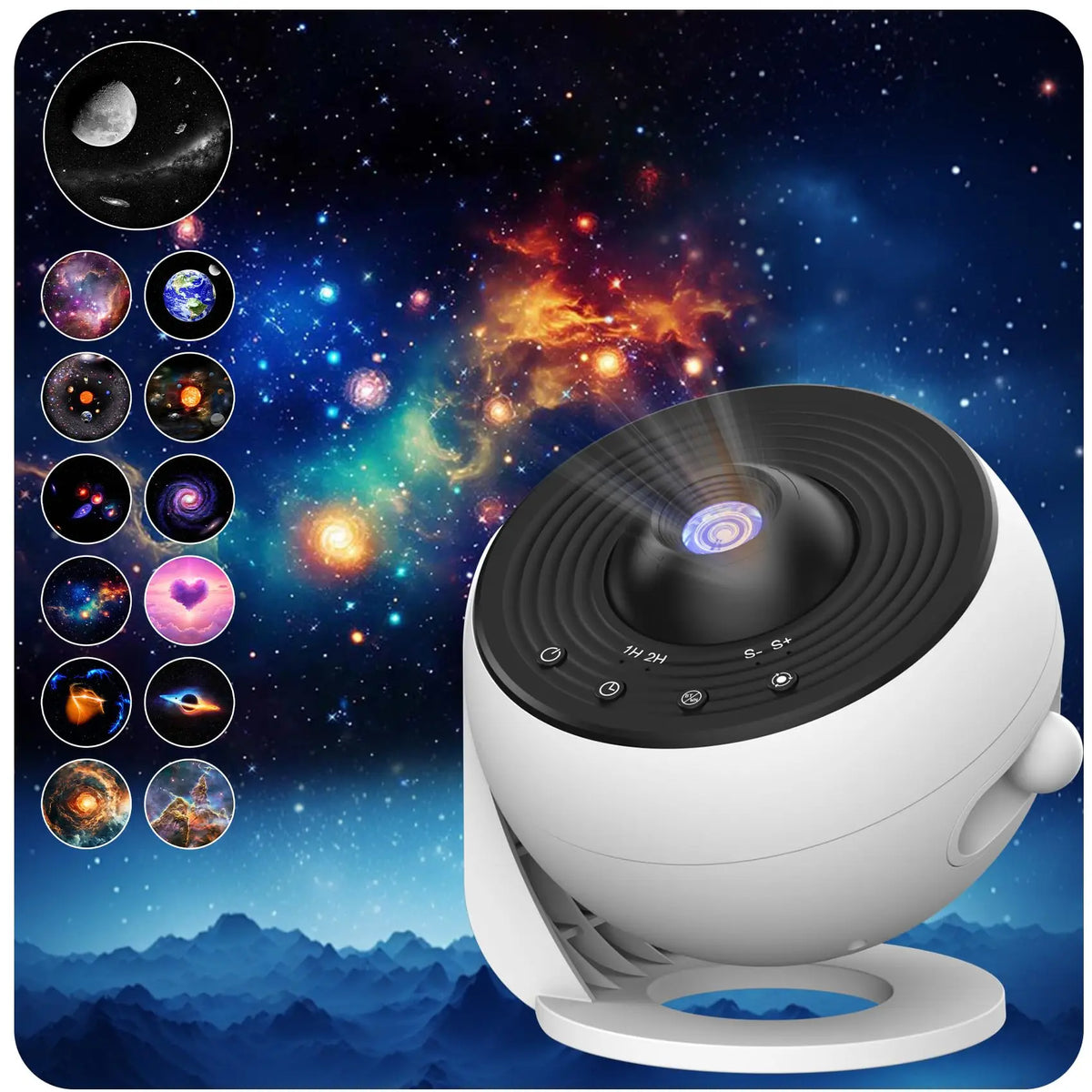 Galaxy Projector for Bedroom Pro Version Star Projector Galaxy Light Planetarium Projector with Timer White Noise 360 ° Rotation Bluetooth Remote Control