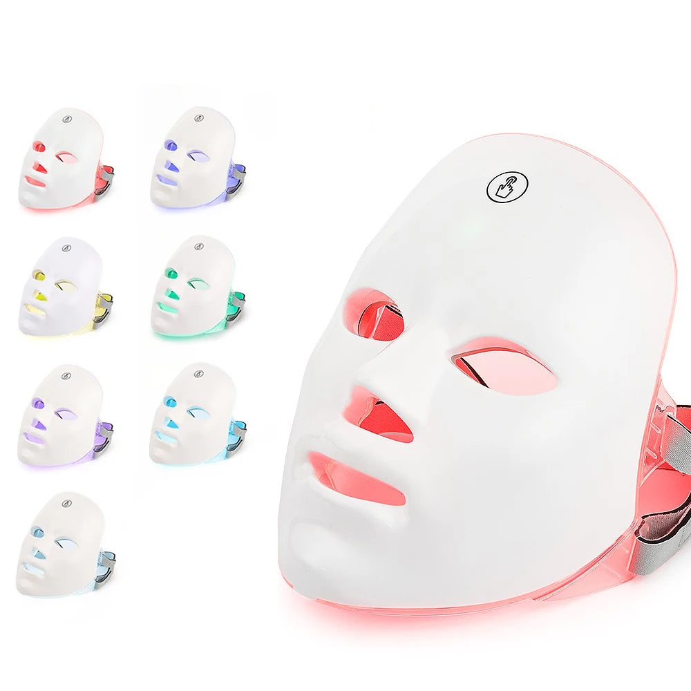 7 Colors Red Light Therapy Face Mask For clear Youthful Skin