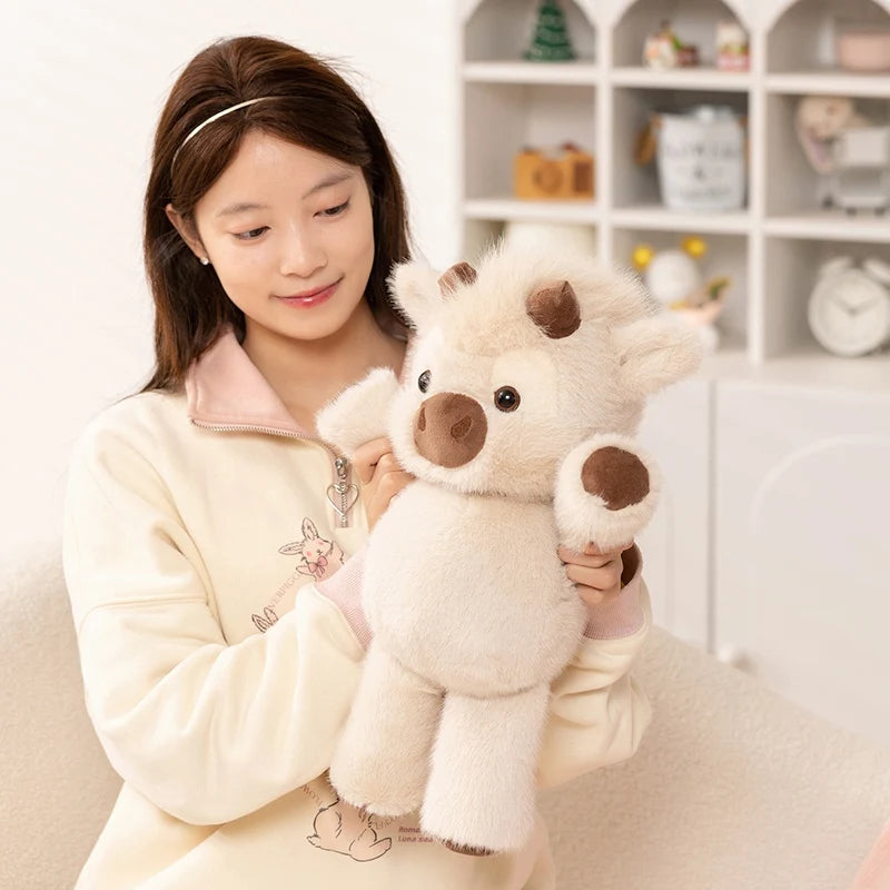 Huggable Running Cow Stuffed Animal Made with Premium Soft Fabric, Soothing Calm & Comfort