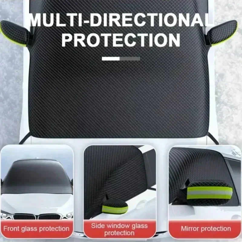 Universal Oxford Fabric Car Front Windscreen Cover Car Windshield Snow Sun Shade Cover With Reflective Stripe Winter Snow Cover