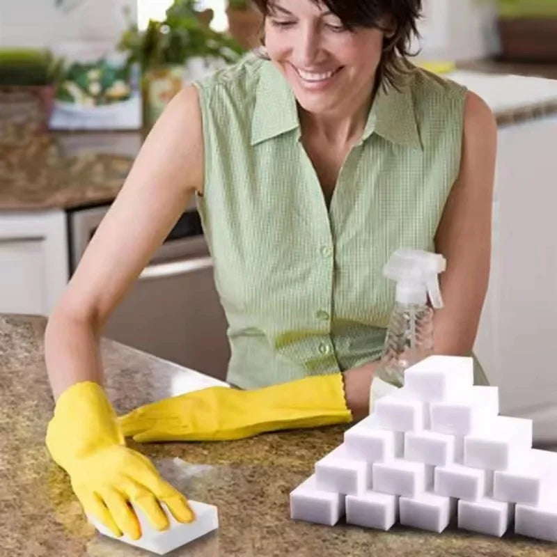 Magic Sponge Cleaner Melamine Foam Scrubber for Kitchen Bathroom Stain Remover Dishware Household Cleaning Tools