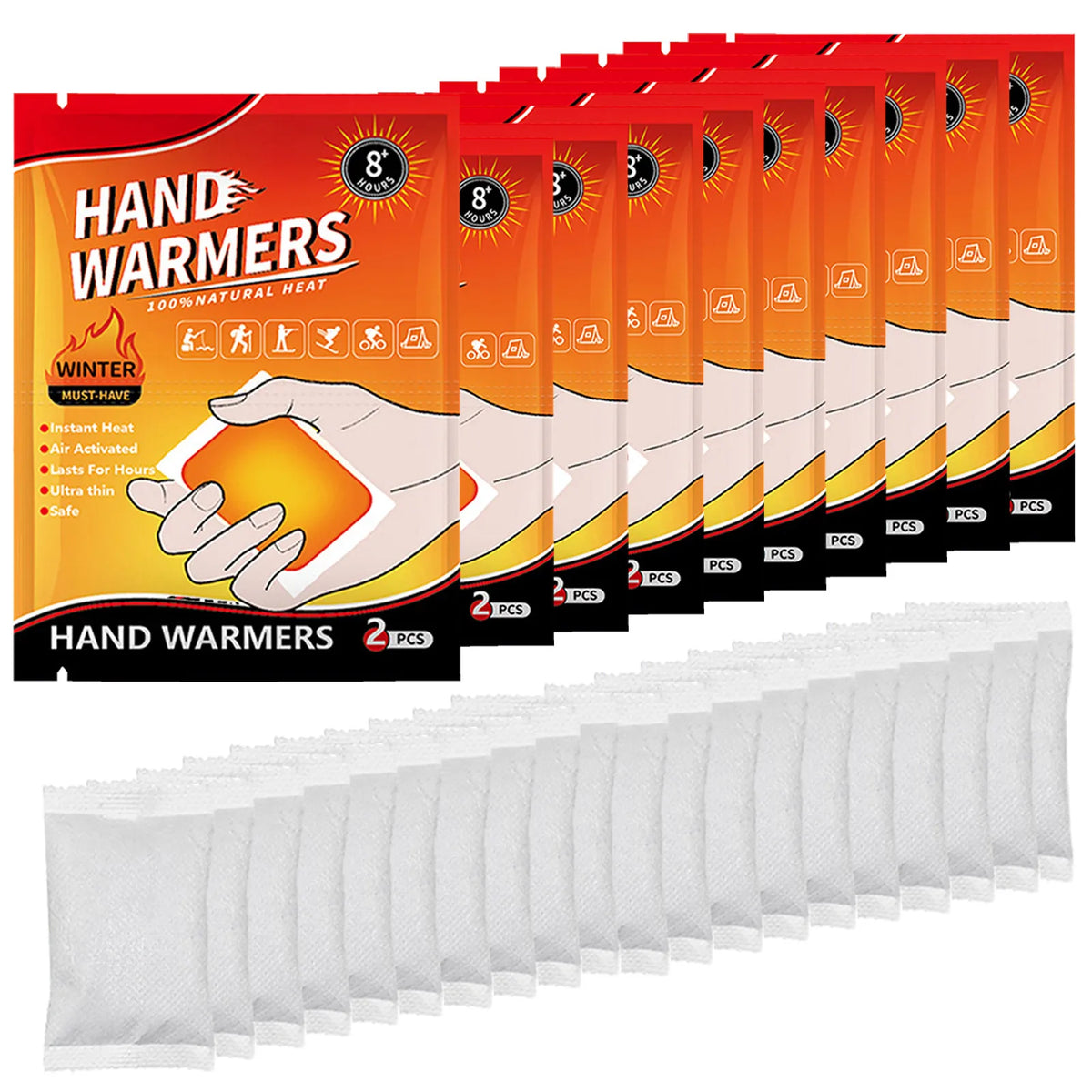 Heat Packs Hand Warmers Self-heating Foot Warmer Patch for Hiking Skiing Camping & Cold Activities