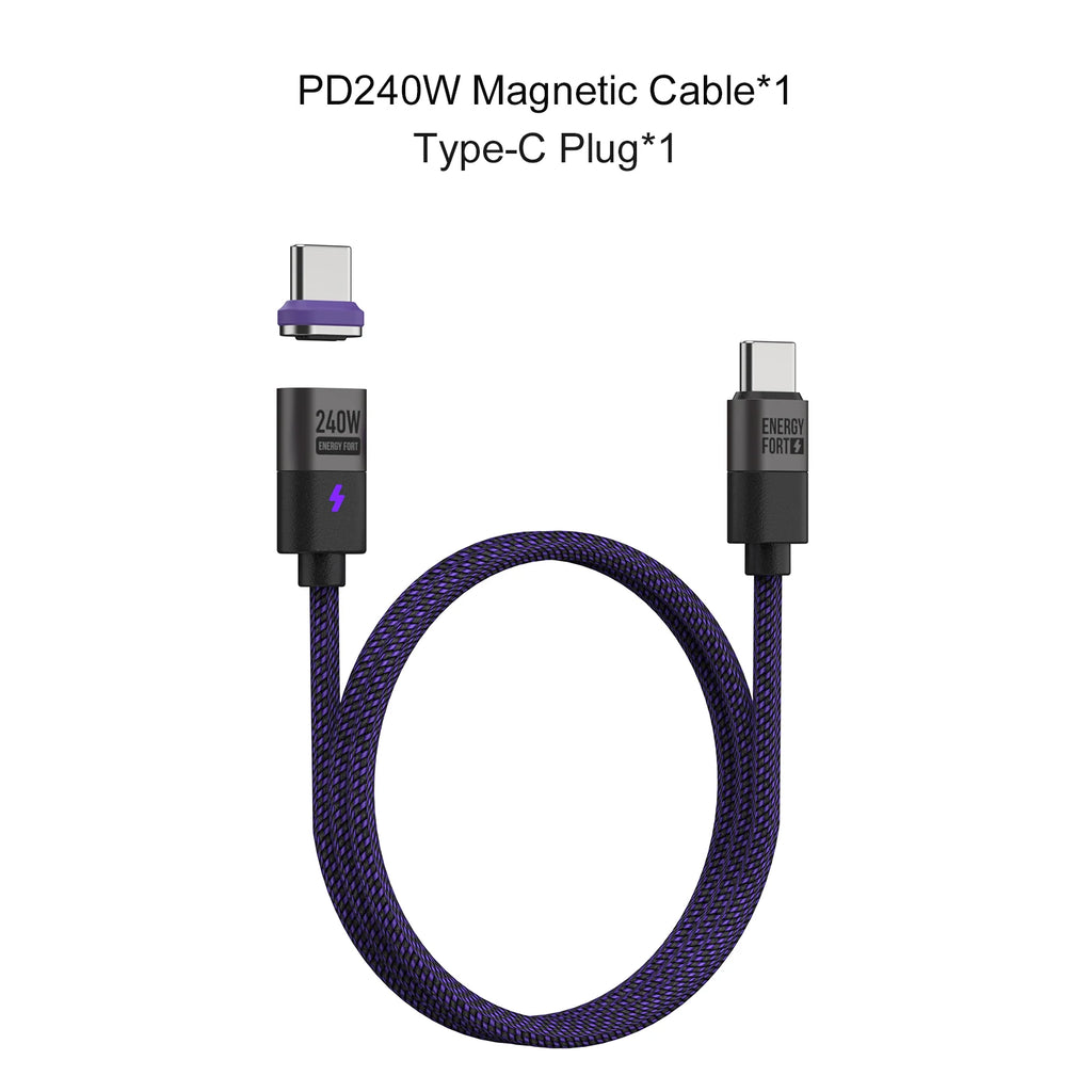240W Magnetic Charging Cable PD3.1 5A Fast Charging USB C Cable Magnetic Phone Charger Cord for iPhone 17 Pro Max Samsung Xiaomi