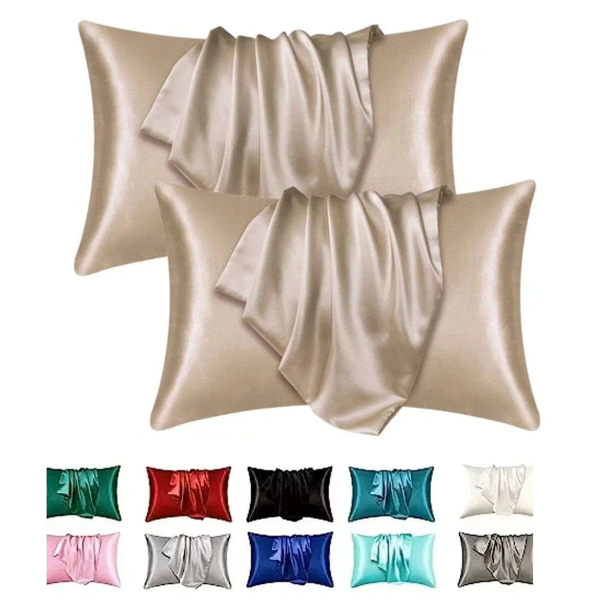 100% Silk Pillowcase Pillow Cover Silky Satin Hair Beauty Pillowcase Comfortable Pillow Case Home Decor Pillow Covers.