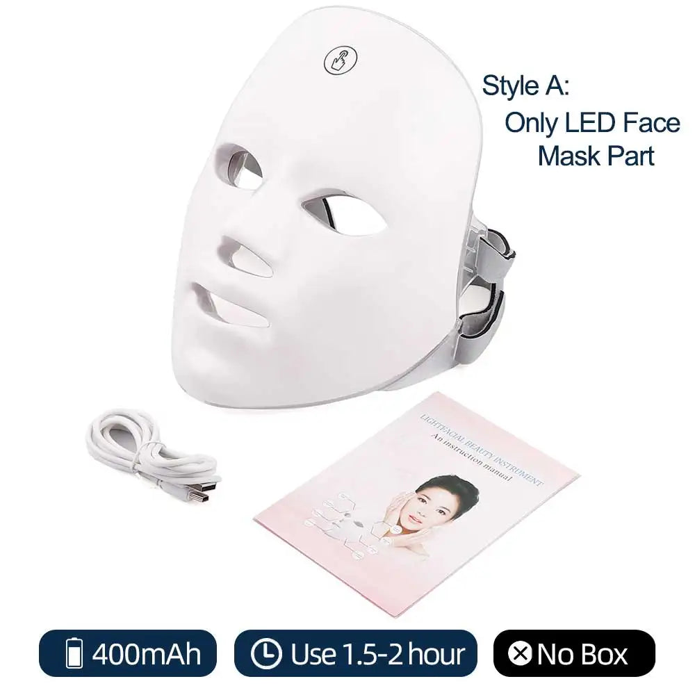 7 Colors Red Light Therapy Face Mask For clear Youthful Skin
