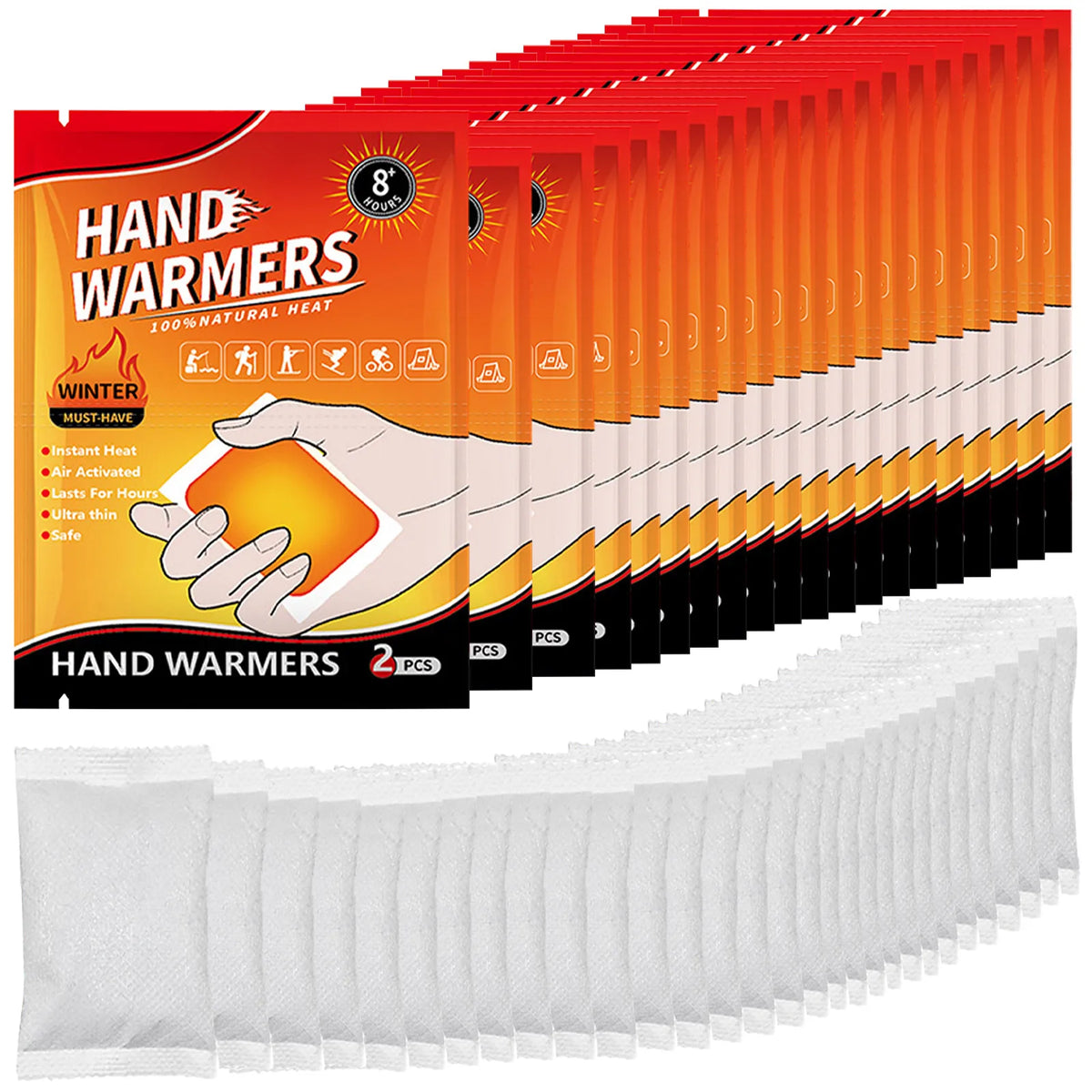 Heat Packs Hand Warmers Self-heating Foot Warmer Patch for Hiking Skiing Camping & Cold Activities