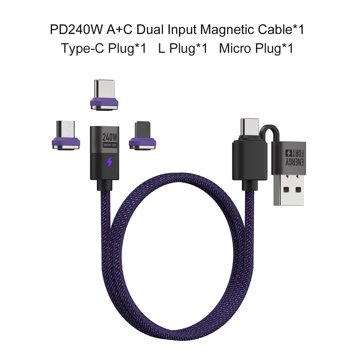 240W Magnetic Charging Cable PD3.1 5A Fast Charging USB C Cable Magnetic Phone Charger Cord for iPhone 17 Pro Max Samsung Xiaomi