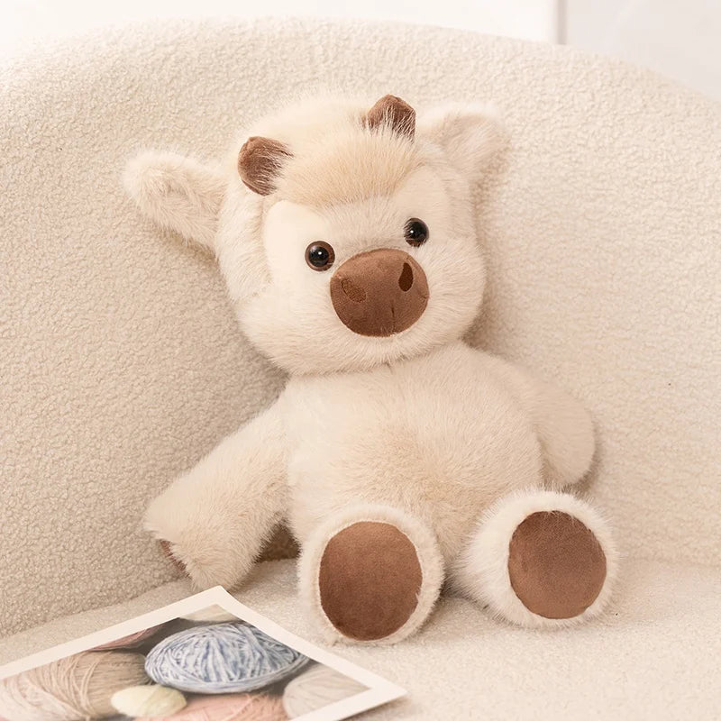 Huggable Running Cow Stuffed Animal Made with Premium Soft Fabric, Soothing Calm & Comfort